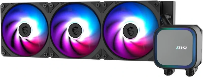 MSI MAG Coreliquid A13 360 Black - AIO ARGB Liquid Cooling - 360mm Radiator - Triple 120mm ARGB PWM Fans - EZ Connect - LGA 1700/1851/AM5/AM4 Compatible - Image 3