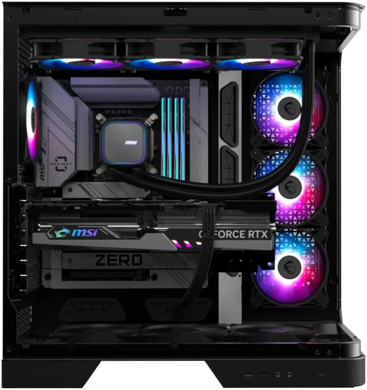 MSI MAG Coreliquid A13 360 Black - AIO ARGB Liquid Cooling - 360mm Radiator - Triple 120mm ARGB PWM Fans - EZ Connect - LGA 1700/1851/AM5/AM4 Compatible - Image 7