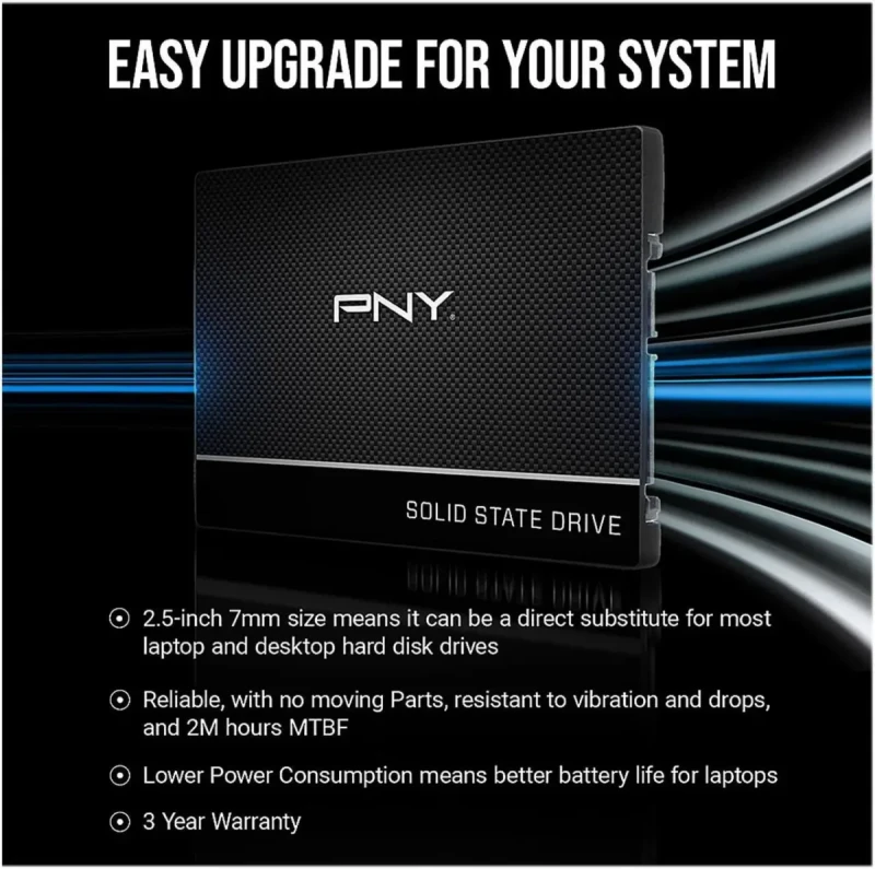 PNY CS900 2.5" 4TB SATA III 3D NAND Internal Solid State Drive (SSD) SSD7CS900-4TB-RB - Image 2