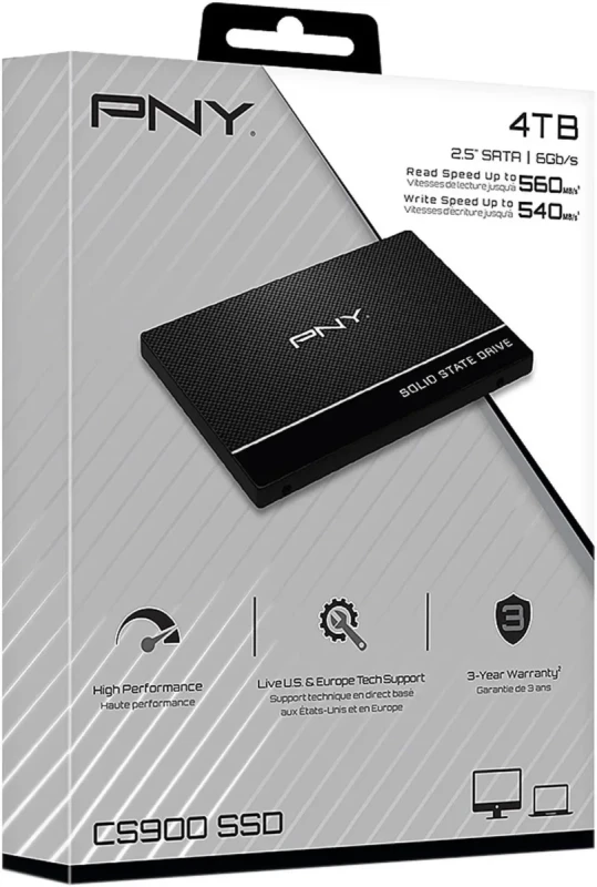 PNY CS900 2.5" 4TB SATA III 3D NAND Internal Solid State Drive (SSD) SSD7CS900-4TB-RB - Image 8