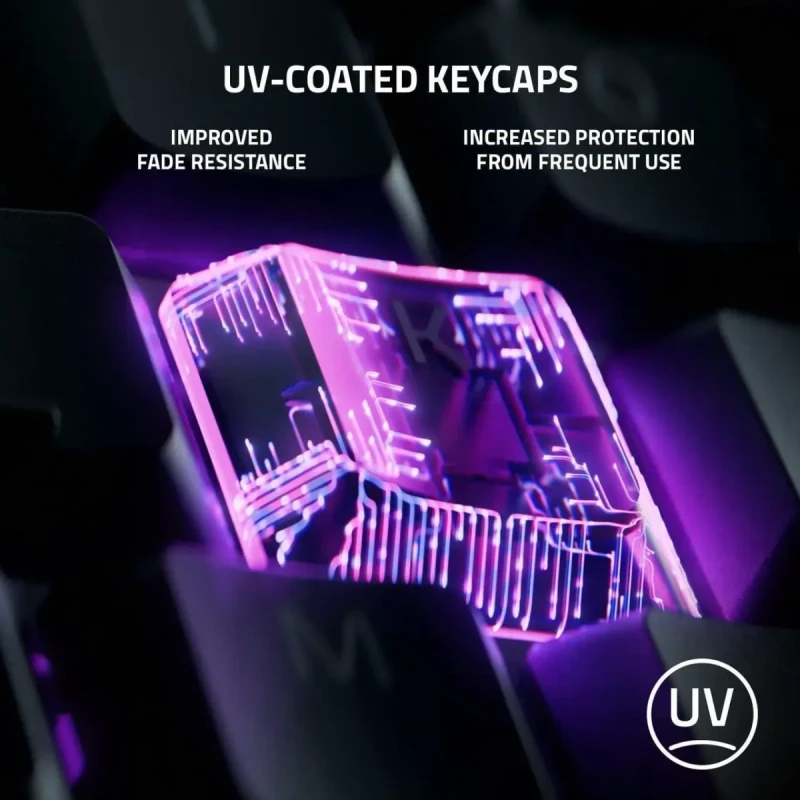 Razer Ornata V3 X Gaming Keyboard: Low-Profile Keys - Silent Membrane Switches - UV-Coated Keycaps - Spill Resistant - Chroma RGB Lighting - Ergonomic Wrist Rest - Classic Black - Image 4