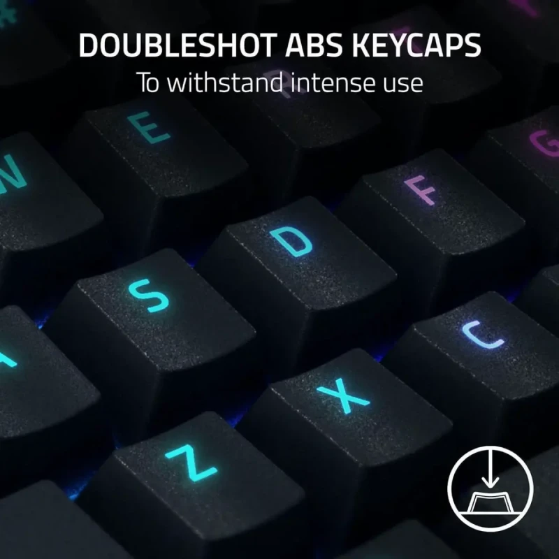 Razer BlackWidow V4 Mechanical Gaming Keyboard - Yellow Switches (Linear & Silent), Chroma RGB, 6 Dedicated Macro Keys, Magnetic Wrist Rest, Doubleshot ABS Keycaps, Multi-Function Roller & Media Keys - Image 6
