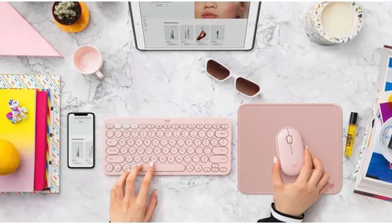 Logitech Mouse Pad - Dark Rose - Image 4