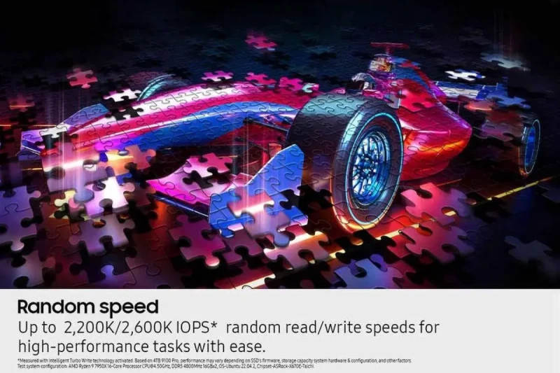 SAMSUNG SSD 9100 PRO with Heatsink 1TB, PCIe 5.0x4 M.2 2280, Seq. Read Speeds Up to 14,800/13,400 MB/s, Best for AI Computing, Gaming, and Heavy Duty Workstations (MZ- VAP1T0CW) - Image 6