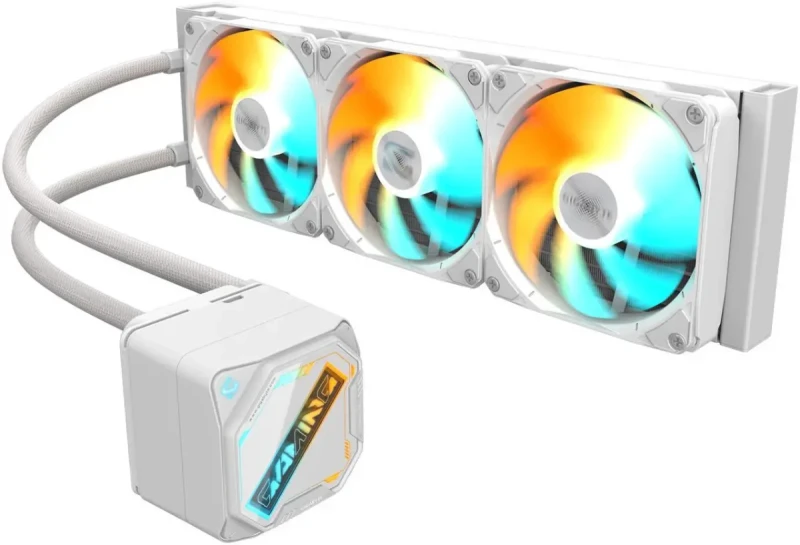 GIGABYTE GAMING 360 ICE liquid CPU Cooler, 360mm Radiator with 3x 120mm low noise ARGB Fans, compatible with Intel LGA 1851, 1700, 115X, 1200, and AMD AM5, AM4 (GP-GIGABYTE GME 360I) - Image 2