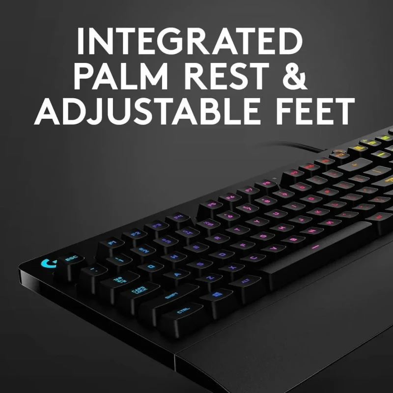 Logitech G213 Prodigy Gaming Keyboard, LIGHTSYNC RGB Backlit Keys, Spill-Resistant, Customizable Keys, Dedicated Multi-Media Keys – Black - Image 8