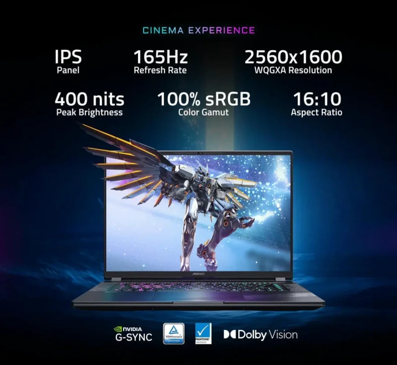 GIGABYTE AORUS ELITE 16 Gaming Laptop - 165Hz 2560x1600 WQXGA - NVIDIA GeForce RTX 5070 - Intel Core Ultra 9 275HX - 2TB SSD with 32GB DDR5 RAM - Windows 11 Home AD - Image 13