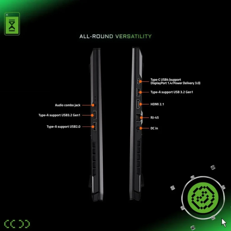 GIGABYTE AERO X16; Copilot+ PC - 165Hz 2560x1600 WQXGA - NVIDIA GeForce RTX 5060 - AMD Ryzen AI 7 350 - 1TB SSD with 16GB DDR5 RAM - Windows 11 Home - Space Gray - Image 12