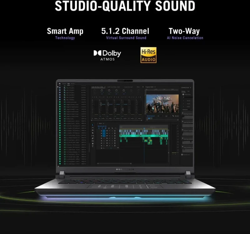 ASUS ROG Strix G16 - 16" GeForce RTX 5070 Laptop GPU - Intel Core Ultra 9 275HX - 32GB Memory - 2TB PCIe 4.0 NVMe M.2 SSD - Wi-Fi 7 Windows 11 Pro Gaming Laptop - 240 Hz (G615LP-XS97 ) - Image 17