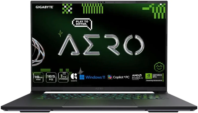 GIGABYTE AERO X16; Copilot+ PC - 165Hz 2560x1600 WQXGA - NVIDIA GeForce RTX 5070 - AMD Ryzen AI 7 350 - 1TB SSD with 16GB DDR5 RAM - Windows 11 Home - Lunar White - Image 3