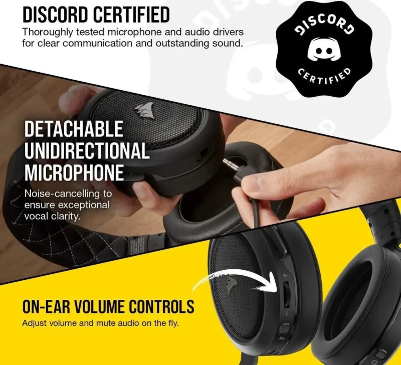 Corsair HS70 Pro Wireless Gaming Headset - 7.1 Surround Sound Headphones for PC, MacOS, PS5, PS4 - Discord Certified - 50mm Drivers – Carbon - Image 14