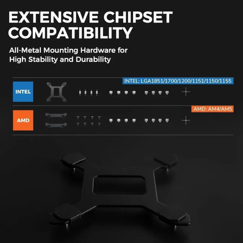 TRYX Panorama SE 360 ARGB 360mm AIO Rotatable 6.67'' AMOLED Curved Screen 3D Anamorphic Effect Customizable AIO Cooler 360mm Asetek Adela 280w TDP ARGB Fan Intel LGA 1851/1700/1200/115X AMD AM5/AM4 - Image 7