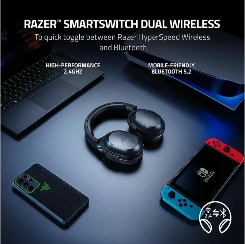 Razer Barracuda X Wireless Multi-platform Gaming and Mobile Headset - Black - Image 13