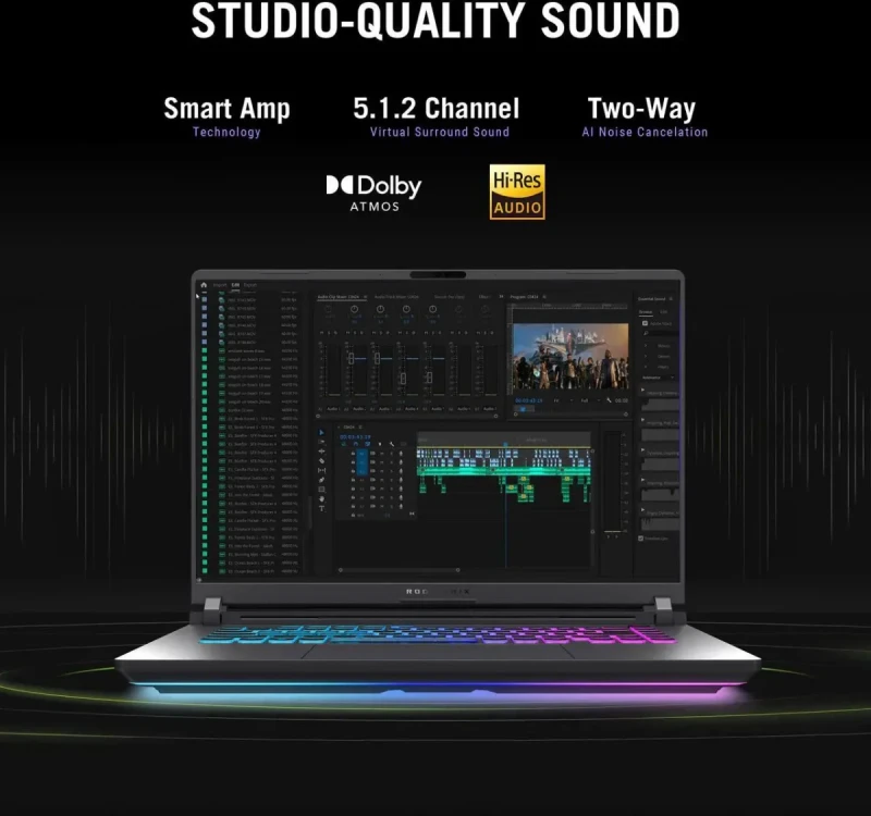 ASUS ROG Strix G16 G615LM-DS96: 16" QHD 240Hz IPS, Core Ultra 9 275HX, RTX 5060, 32GB DDR5, 1TB SSD, Win11 - Image 6