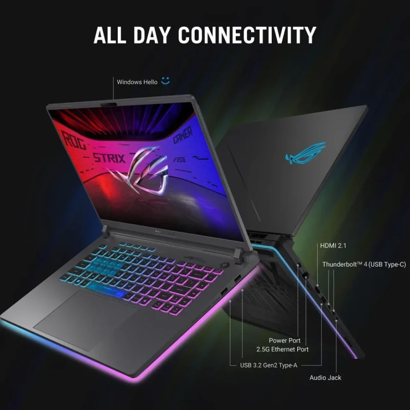 ASUS ROG Strix G16 G615LM-DS96: 16" QHD 240Hz IPS, Core Ultra 9 275HX, RTX 5060, 32GB DDR5, 1TB SSD, Win11 - Image 12