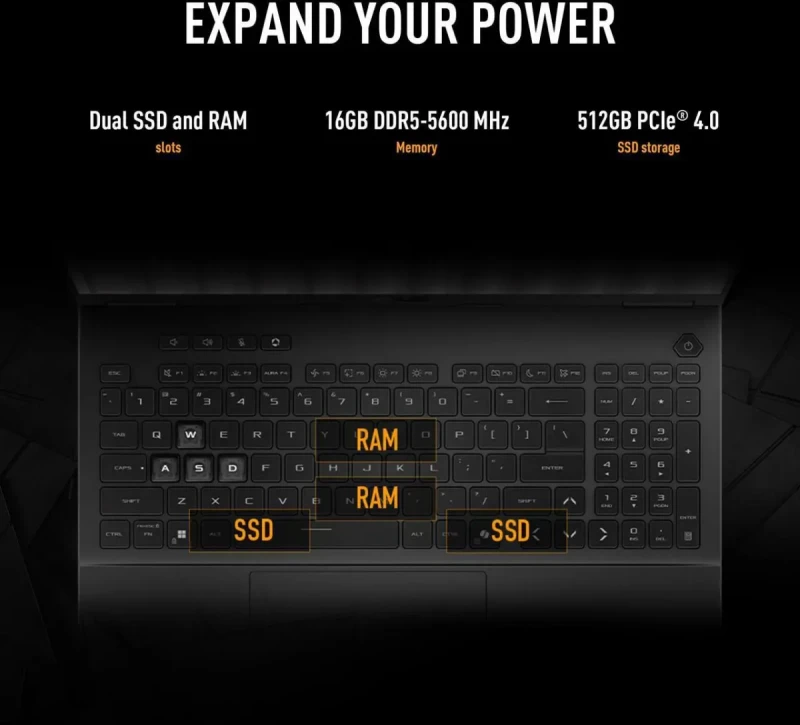 ASUS TUF Gaming A16 FA608UM-NS73 1.5TB: 16" QHD 165Hz IPS, Ryzen 7 260, RTX 5060, 16GB DDR5, 1.5TB SSD, Win11 - Image 13