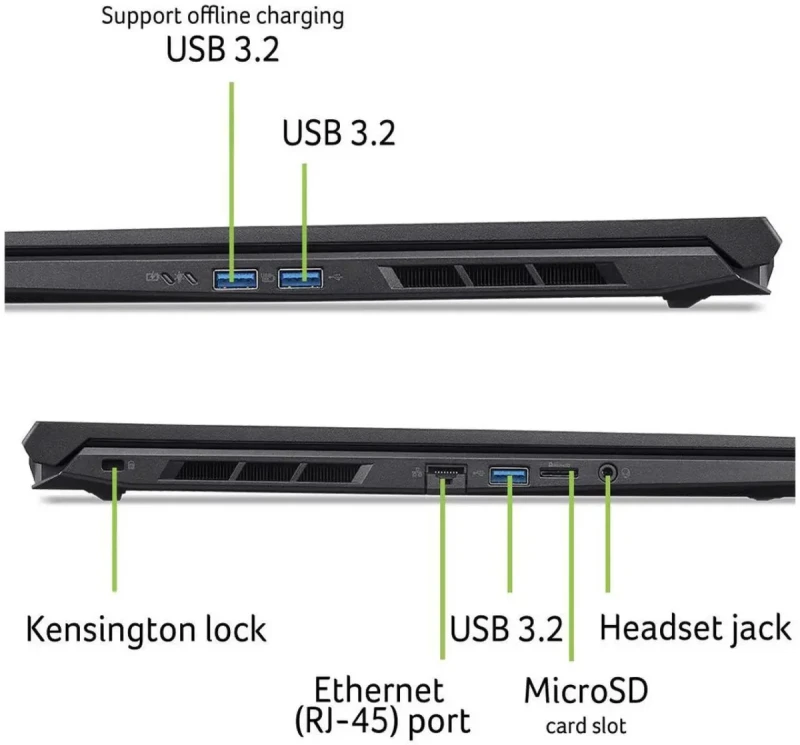 Acer Nitro V 16 ANV16-72-73C7: 16" WUXGA 180Hz IPS, Intel Core 7 240H, RTX 5060 85W, 32GB DDR5, 512GB PCIe Gen4 SSD, Win11 - Image 12