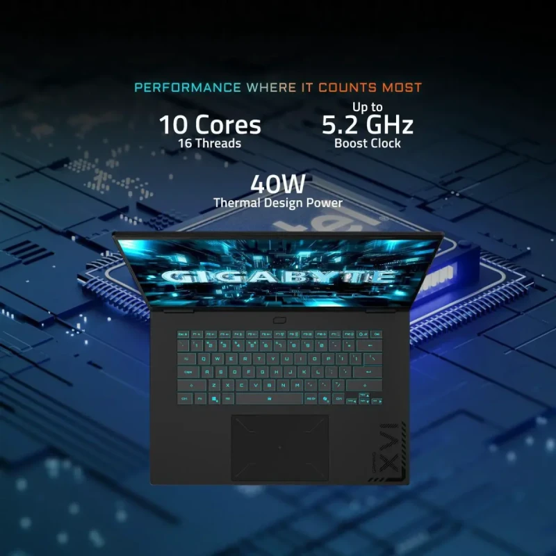 GIGABYTE - GAMING A16 PRO Gaming Laptop - 165Hz 2560x1600 WQXGA - NVIDIA GeForce RTX 5080 - Intel Core 7 240H - 1TB SSD with 32GB LPDDR5X RAM - Windows 11 Home (GAMING A16 PRO DYHG5USCC4SH) - Image 14