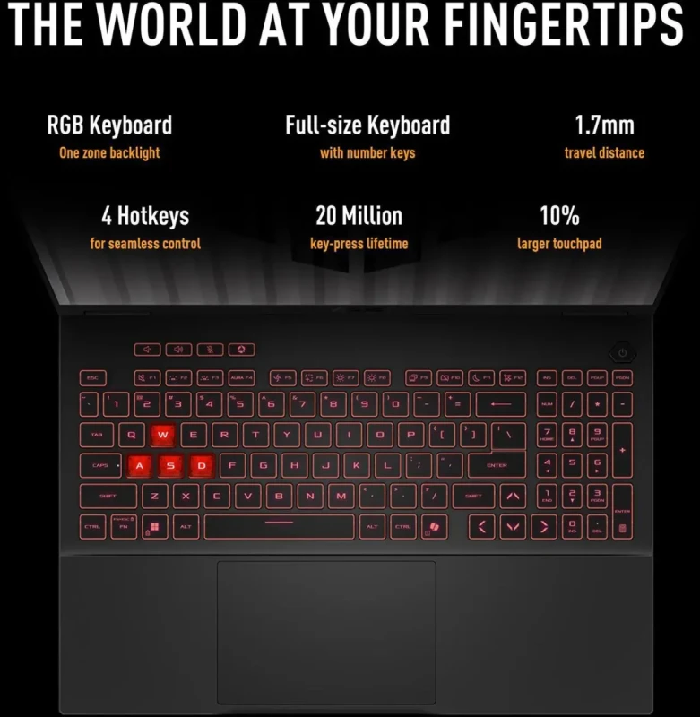 ASUS TUF Gaming A16 - 16" GeForce RTX 5060 Laptop GPU - AMD Ryzen 7 260 - 16GB Memory - 512 GB NVMe SSD - Windows 11 Home Gaming Laptop - 165 Hz IPS (FA608UM-NS73 ) - Image 12