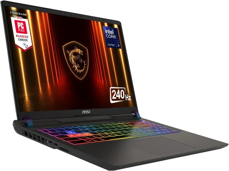 MSI Vector - LCD 16" QHD+ GeForce RTX 5080 Laptop GPU - Intel Core Ultra 9 275HX - 16GB Memory - 1 TB SSD - Windows 11 Home Gaming Laptop - 240 Hz (Vector 16 HX AI A2XWIG-050US ) - Image 2