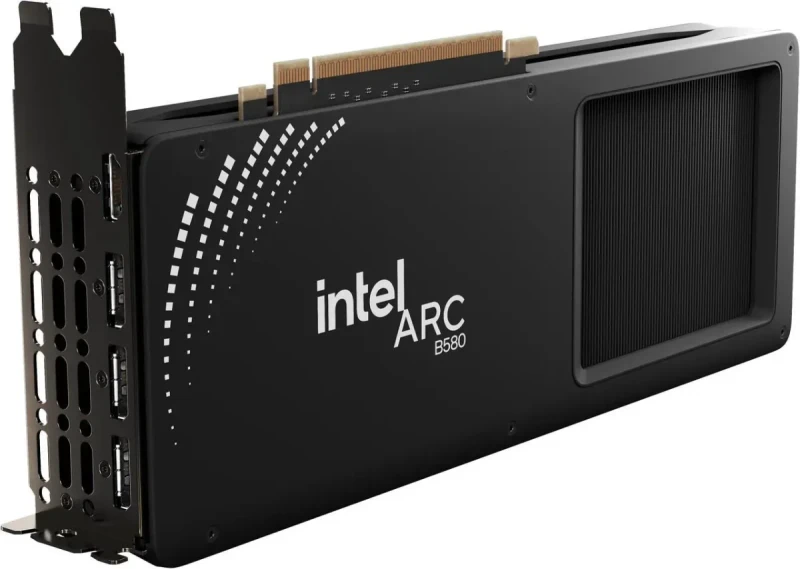 Intel Arc B580 Limited Edition 12GB GDDR6 192-Bit 456GB/s Battlemage Graphics Card with 20 XE Cores 20 Ray Tracing Units Up to 8K@120Hz HDR Support PCIe 4.0 x8 Dual-Slot Design - Black - Image 3