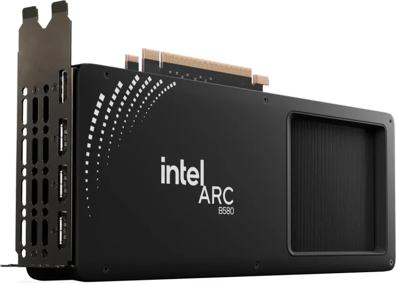 Intel Arc B580 Limited Edition 12GB GDDR6 192-Bit 456GB/s Battlemage Graphics Card with 20 XE Cores 20 Ray Tracing Units Up to 8K@120Hz HDR Support PCIe 4.0 x8 Dual-Slot Design - Black - Image 4