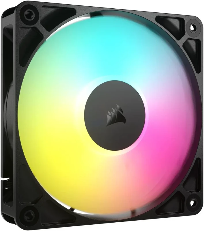 CORSAIR RS120 ARGB PWM 120mm Fan - Simplified Control - Daisy-Chain 4-Pin PWM and +5V ARGB Connections - Concentrated AirGuide Cooling - Magnetic Dome Bearing - Image 6