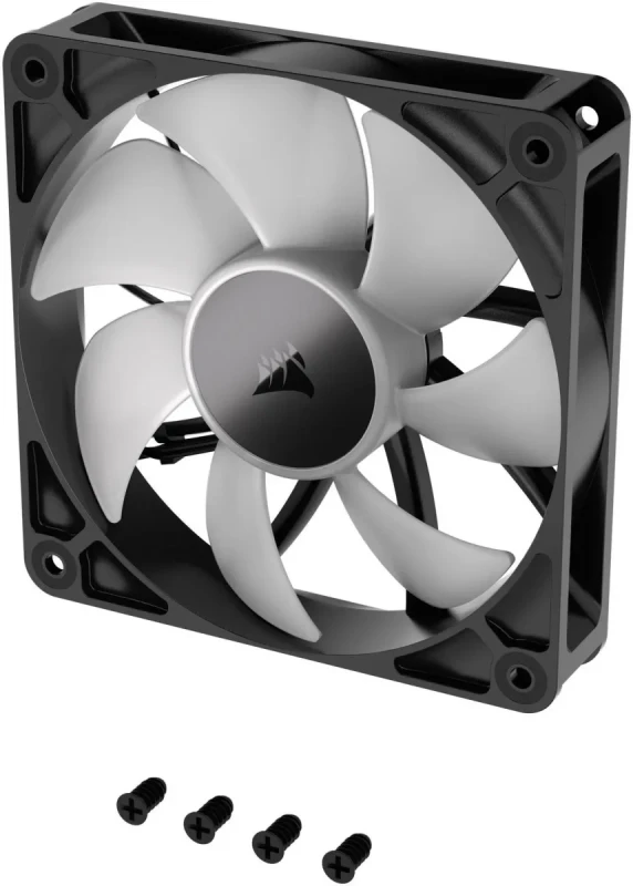 CORSAIR RS120 ARGB PWM 120mm Fan - Simplified Control - Daisy-Chain 4-Pin PWM and +5V ARGB Connections - Concentrated AirGuide Cooling - Magnetic Dome Bearing - Image 9