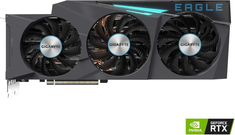 Gigabyte EAGLE OC GeForce RTX 3080 10GB – NVIDIA Ampere 8704 CUDA Cores, 10GB GDDR6X 320-bit, 1755 MHz Boost, PCIe 4.0 x16 GPU, WINDFORCE 3X Cooling with Triple Fans, 320x128x56 mm, 3x DisplayPort 1.4a + 2x HDMI 2.1, 750 W PSU Recommended - Gallery Image