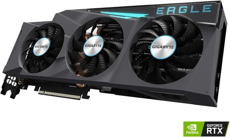 Gigabyte EAGLE OC GeForce RTX 3080 10GB – NVIDIA Ampere 8704 CUDA Cores, 10GB GDDR6X 320-bit, 1755 MHz Boost, PCIe 4.0 x16 GPU, WINDFORCE 3X Cooling with Triple Fans, 320x128x56 mm, 3x DisplayPort 1.4a + 2x HDMI 2.1, 750 W PSU Recommended - Gallery Image