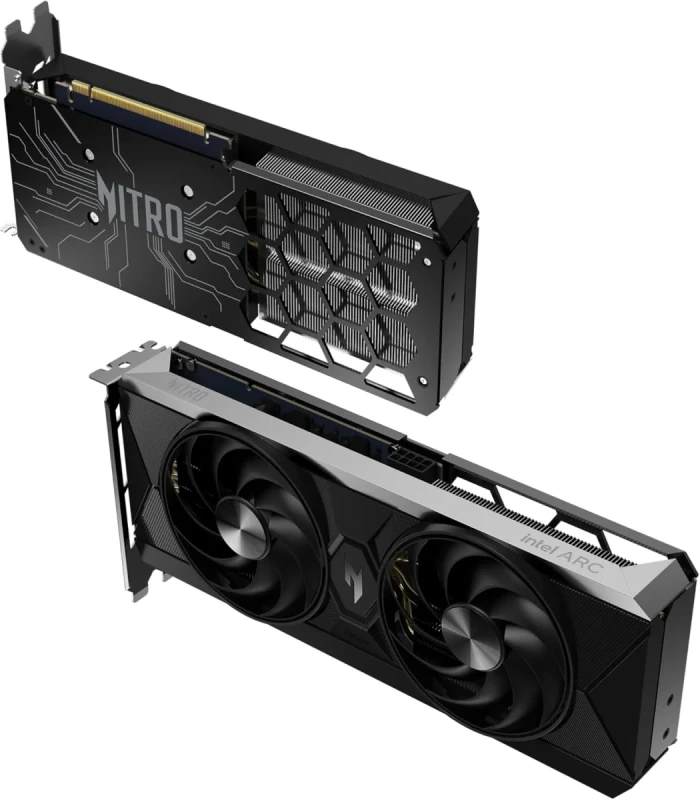 Acer Nitro OC Intel Arc B580 12GB – Intel Arc GPU, 12GB GDDR6, Boost Clock up to 2850 MHz, Factory Overclock, Dual-Fan Nitro Cooling, Ray Tracing & XeSS Support, PCIe 4.0, HDMI/DP Outputs, 268 mm Card - Gallery Image