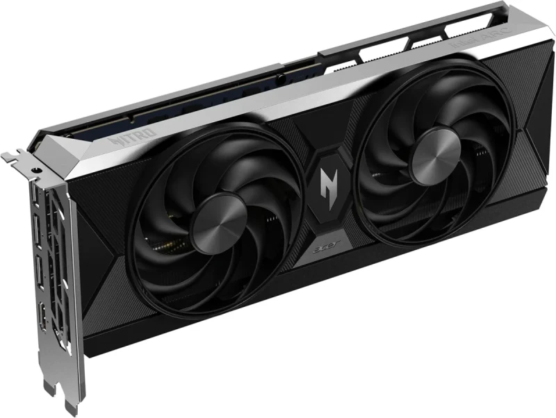 Acer Nitro OC Intel Arc B580 12GB – Intel Arc GPU, 12GB GDDR6, Boost Clock up to 2850 MHz, Factory Overclock, Dual-Fan Nitro Cooling, Ray Tracing & XeSS Support, PCIe 4.0, HDMI/DP Outputs, 268 mm Card - Gallery Image