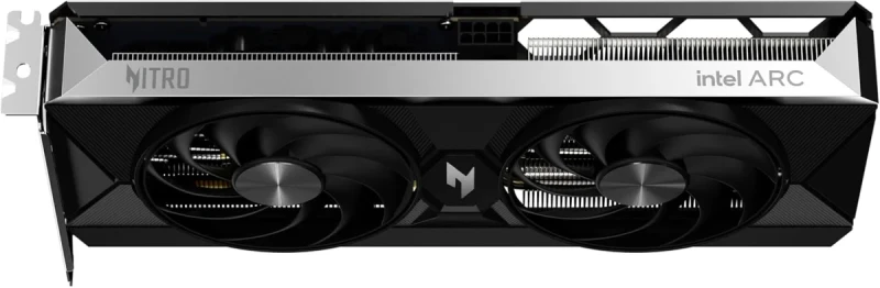 Acer Nitro OC Intel Arc B580 12GB – Intel Arc GPU, 12GB GDDR6, Boost Clock up to 2850 MHz, Factory Overclock, Dual-Fan Nitro Cooling, Ray Tracing & XeSS Support, PCIe 4.0, HDMI/DP Outputs, 268 mm Card - Gallery Image