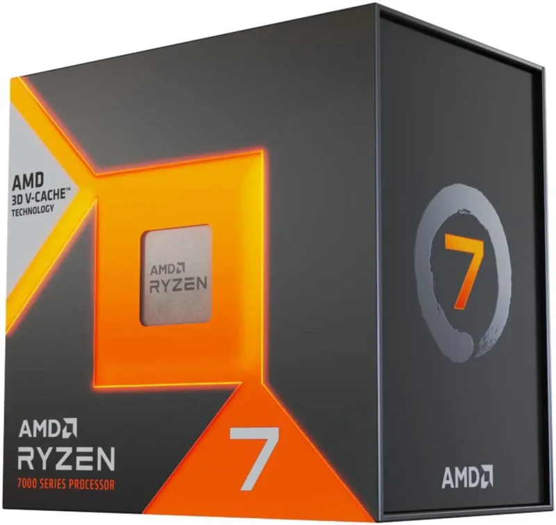 AMD Ryzen 7 7800X3D 8-Core 16-Thread Desktop Gaming Processor - Zen 4, 4.2GHz Base Up to 5.0GHz Boost, 96MB 3D V-Cache, 120W TDP, AM5 Socket, Integrated Radeon Graphics, Fully Unlocked - Gallery Image