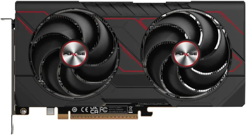Sapphire PULSE Radeon RX 9060 XT 16GB Black – AMD RDNA GPU, 16GB GDDR6, Boost Clock up to 2650 MHz, Dual-Fan PULSE Cooling, Factory Overclock, PCIe 4.0, HDMI/DP Outputs, 240 mm - Gallery Image