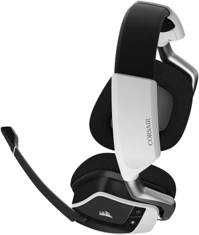 Corsair VOID RGB Elite Wireless Gaming Headset - 7.1 Surround Sound, 2.4GHz Low Latency Wireless, Custom Tuned 50mm Drivers, Omnidirectional Noise Cancelling Microphone, USB Receiver, PC and PS5 Compatible, RGB Lighting, Black - Gallery Image