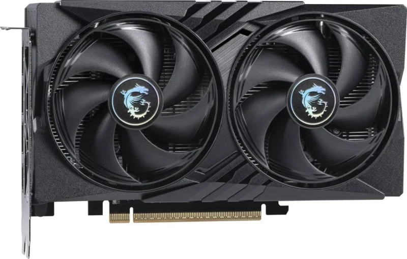 MSI GAMING OC GeForce RTX 5050 8GB Black 202 mm Graphics Card – NVIDIA GeForce RTX 5050 GPU, 2560 CUDA Cores, 8 GB GDDR6 128-bit Memory, PCIe 5.0 x16 (uses x8), Boost ~2632 MHz, MSI TWIN FROZR 10 Dual-Fan Cooling, 1x HDMI 2.1b & 3x DisplayPort 2.1b, 130 W, Compact Full-Height Design for 1080p/1440p Gaming - Gallery Image