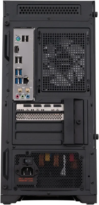 ABS Cyclone Aqua Gaming Desktop PC - Intel Core 5 120 up to 4.6GHz, Intel Arc A580 8GB Graphics Card, 16GB DDR4 3200MHz RAM, 1TB M.2 NVMe SSD, WiFi Ready, HDMI/DisplayPort, Windows 11 Home, Black Gaming Tower - Gallery Image