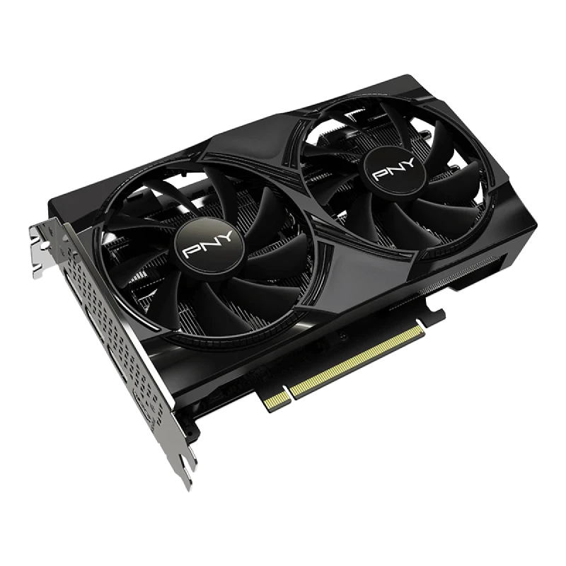 PNY GeForce RTX 5060 8GB GDDR7 Dual-Fan PCIe 5.0 x8 Graphics Card – NVIDIA Blackwell GPU, 3840 CUDA Cores, 2497 MHz Boost, 128-bit 8 GB Memory, 3x DisplayPort 2.1b & HDMI 2.1b, 200 mm Compact Black Gaming GPU - Gallery Image