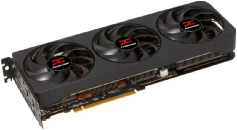 PowerColor Reaper Radeon RX 9070 XT 16GB Black/Red – AMD RDNA GPU, 16GB GDDR6, Boost Clock up to 2850 MHz, Triple-Fan Reaper Cooling, Factory Overclock, PCIe 4.0, HDMI/DP Outputs, High-Performance Gaming, 289 mm - Gallery Image