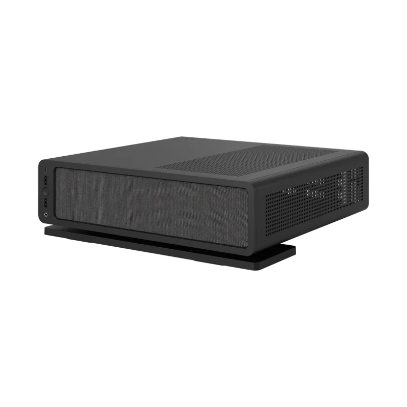 Fractal Design Ridge Mini-ITX Case - PCIe 4.0 Riser Cable, SFF Console Design, USB Type-C, Tempered Fabric Front Panel, Black - Gallery Image