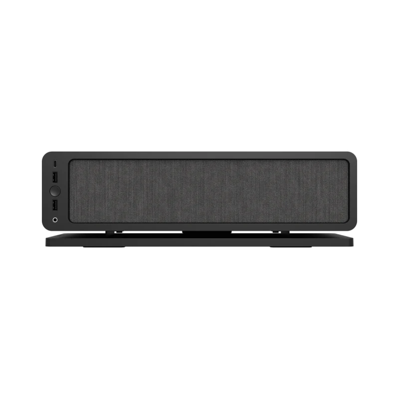 Fractal Design Ridge Mini-ITX Case - PCIe 4.0 Riser Cable, SFF Console Design, USB Type-C, Tempered Fabric Front Panel, Black - Gallery Image