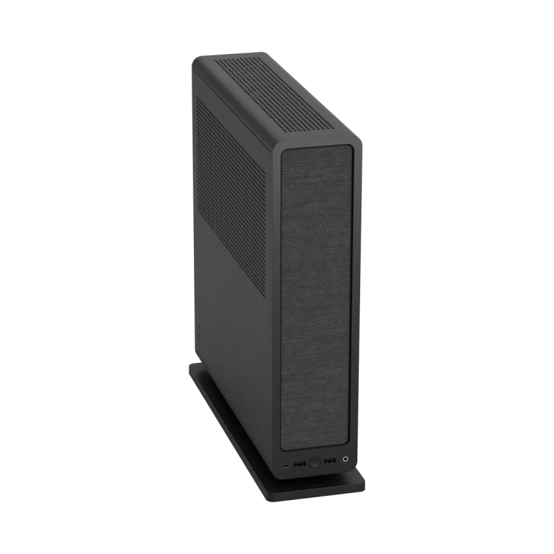 Fractal Design Ridge Mini-ITX Case - PCIe 4.0 Riser Cable, SFF Console Design, USB Type-C, Tempered Fabric Front Panel, Black - Gallery Image