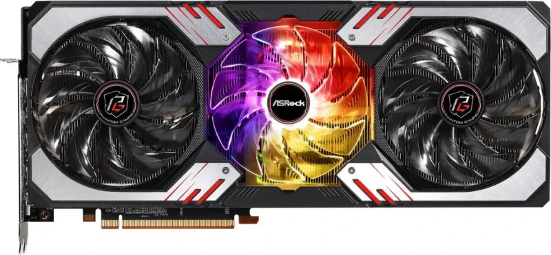 Refurbished: ASRock Phantom Gaming Radeon RX 6800 XT 16GB Graphics Card - AMD Radeon RX 6800 XT, 16GB GDDR6, PCIe 4.0, 256-bit, Triple Fan - Gallery Image