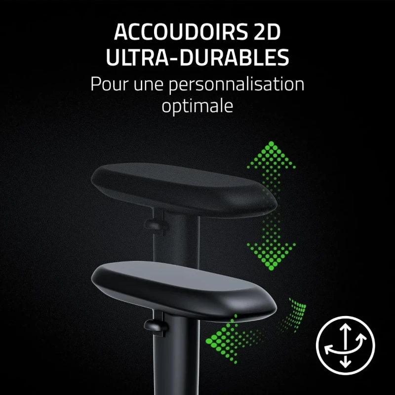 Razer Iskur V2 X NewGen Ergonomic Gaming Chair - Black 2nd Gen PU Leather, CoolTouch Technology, Integrated Lumbar Support, Wide Shoulder Arches, Ergonomic Design - Gallery Image