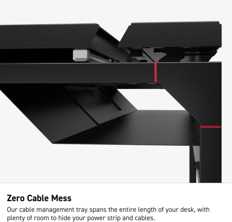 Secretlab MAGNUS Metal Desk MAGBDL15S-BLACK - Black Metal Gaming Desk, Magnetic Cable Management, Black MAGPAD Faux Leather Desk Mat, 150cm x 70cm - Gallery Image