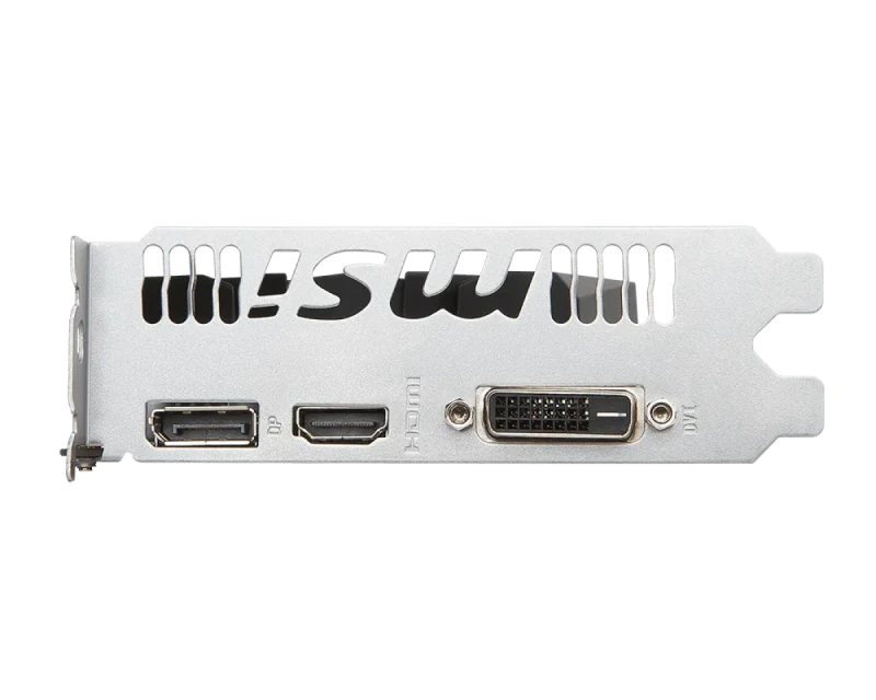 Refurbished: MSI GeForce GTX 1050 Ti 4G OC Graphics Card - 4GB GDDR5, 128-Bit, PCIe 3.0, 1455MHz Boost Clock, HDMI, DisplayPort, DVI-D - Gallery Image