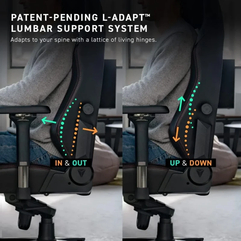 Secretlab TITAN Evo Black Gaming Chair - SoftWeave Plus Fabric, Ergonomic Lumbar Support, Magnetic Memory Foam Head Pillow, 4D Armrests, Reclining Backrest, Standard Size, Up to 130kg, Black - Gallery Image