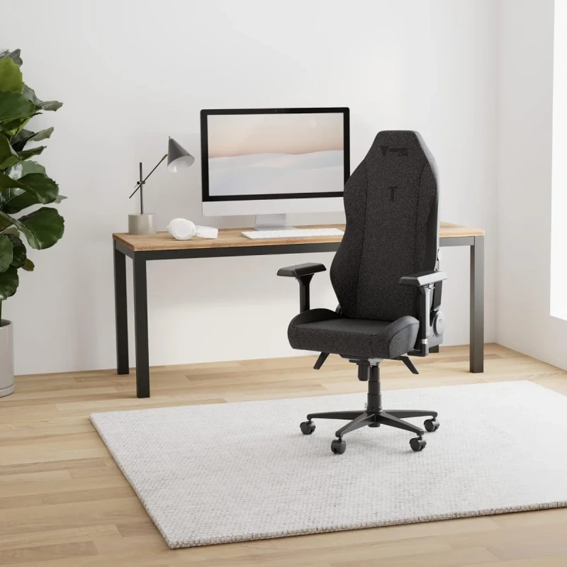 Secretlab TITAN Evo Black Gaming Chair - SoftWeave Plus Fabric, Ergonomic Lumbar Support, Magnetic Memory Foam Head Pillow, 4D Armrests, Reclining Backrest, Standard Size, Up to 130kg, Black - Gallery Image
